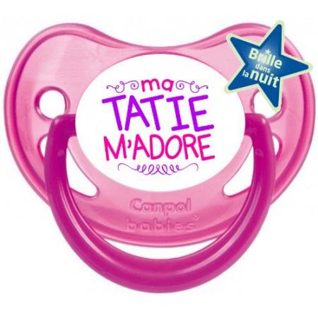 Sucette personnalisée Ma tatie m'adore fille