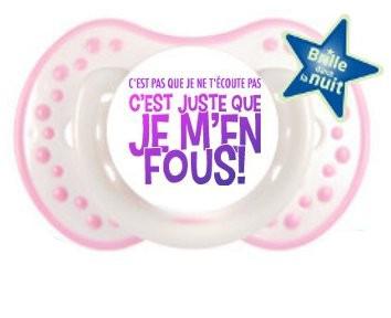 Sucette personnalisée C'est pas que je t’écoute pas