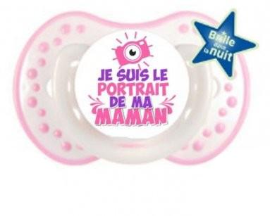Sucette personnalisée Je suis le portrait de ma maman