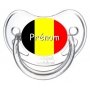 Sucette personnalisée drapeau Belgique et prénom