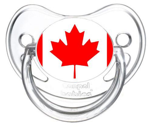 Sucette personnalisée drapeau Canada 