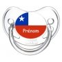 Sucette personnalisée drapeau Chili et prénom