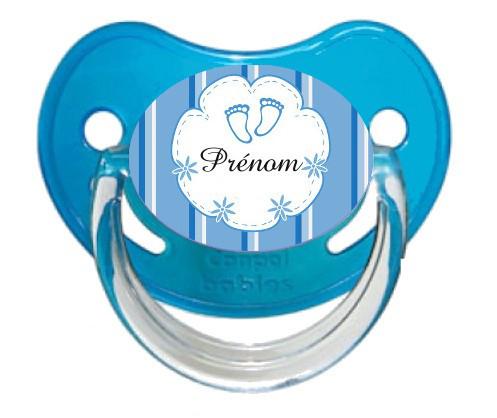 Sucette personnalisée pied de bebe et prénom