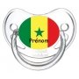 Sucette personnalisée drapeau Senegal et prénom