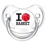 Sucette personnalisée I love basket
