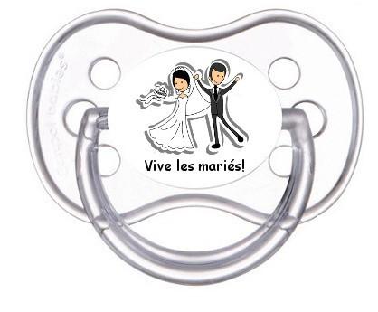 Sucette personnalisée vive les mariés