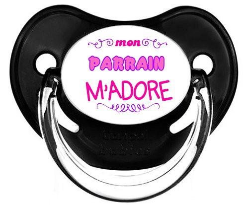 Sucette personnalisée Mon parrain m'adore fille