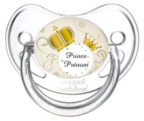Sucette personnalisée "prince" et prénom