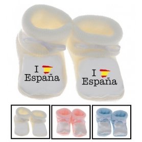 Chaussons bébé I love Espagne