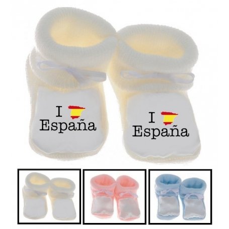 Chaussons bébé I love Espagne