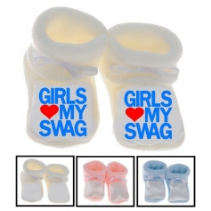 Chaussons bébé Girls love my swag