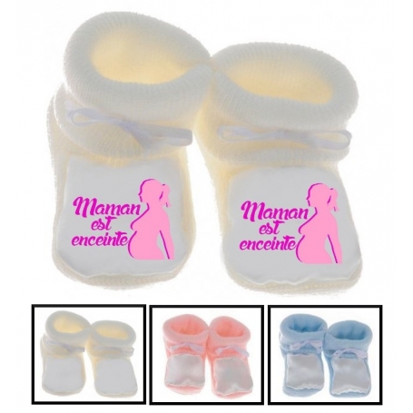 Chaussons bébé Maman est enceinte