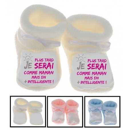 Chaussons bébé Plus tard je serai comme maman