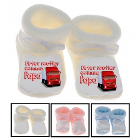 Chaussons bébé Futur routier comme papa