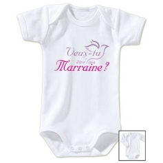 Body bébé Veux-tu être ma marraine?