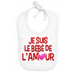 Bavoir bébé Je suis le bébé de l'amour
