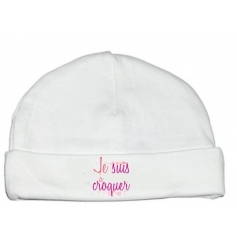 Bonnet bébé Je suis à croquer
