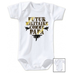 Body bébé Futur militaire comme papa