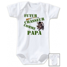 Body bébé Futur chasseur comme papa