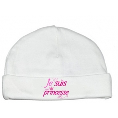 Bonnet bébé Je suis une princesse