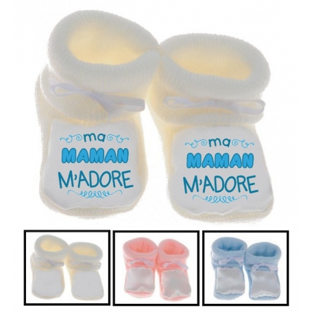 Chaussons bébé Ma maman m adore