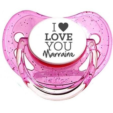 sucette I love you marraine