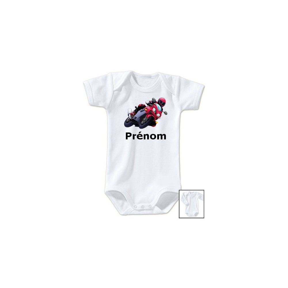 Body Bébé Personnalisable - Motif Moto Pour Petits Bikers