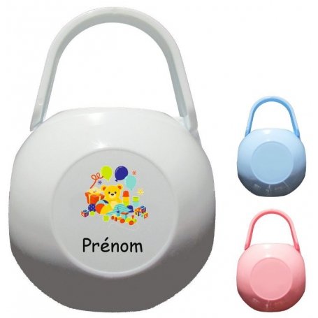 Boîte à Sucette personnalisée Ourson jouets Prénom 