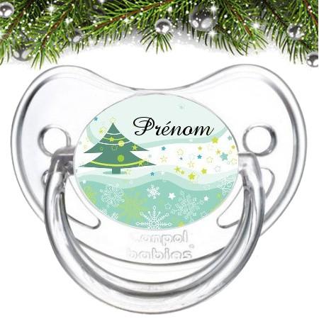Sucette bébé personnalisée SAPIN et prénom