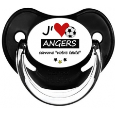 Sucette foot personnalisée J'aime Angers