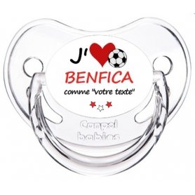 Sucette foot personnalisée J'aime Benfica