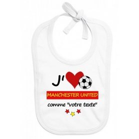 Bavoir bébé foot J'aime Olympique Lyonnais