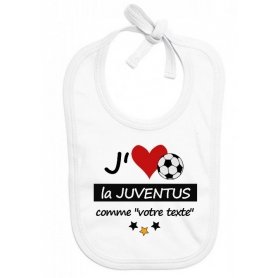 Bavoir bébé foot J'aime la Juventus