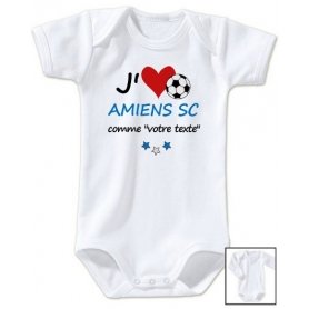 Body bébé personnalisé foot J'aime Amiens SC