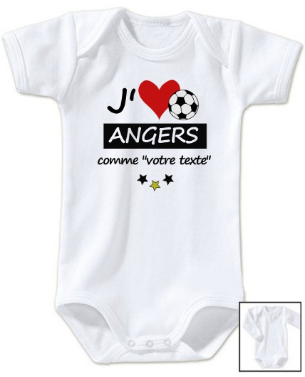 Body Bebe Personnalise Foot J Aime Angers Ma Totosse