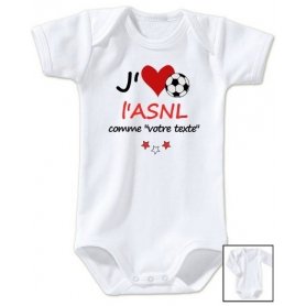 Body bébé personnalisé foot J'aime l'ASNL