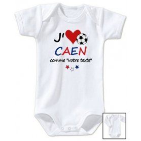 Body bébé personnalisé foot J'aime Caen