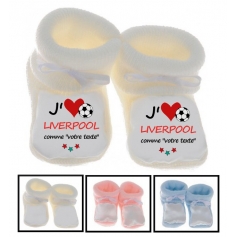 Chaussons bébé football J'aime Liverpool