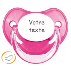 Sucette bébé personnalisée rose Penguins