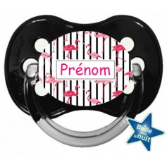 Tétine de bébé flamant rose personnalisée