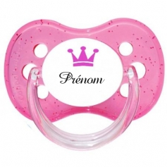 Sucette personnalisée "Prénom  Couronne"