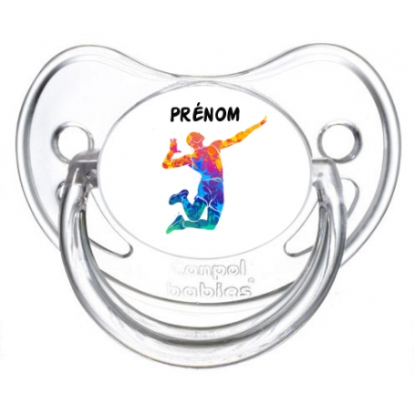 Sucette personnalisée Volleyball prénom