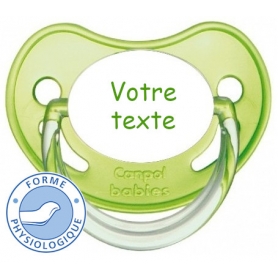 Sucette personnalisée chupa verte