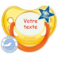 Sucette personnalisée fluo jaune