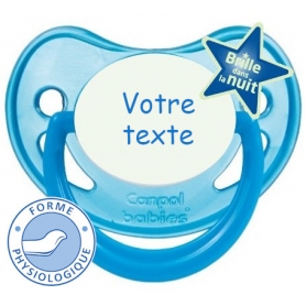 Sucette personnalisée fluo bleu