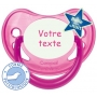 tetine de bebe fluorescente rose personnalisee