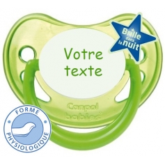 Sucette personnalisée fluo verte