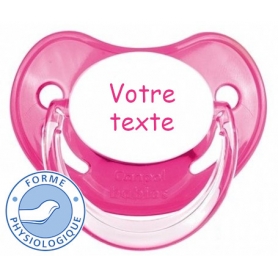Sucette totosse personnalisée Penguins rose