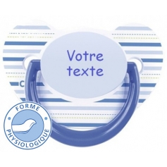 Sucette totosse personnalisée à rayures bleues