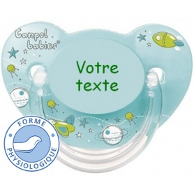 Sucette totosse personnalisée machine turquoise